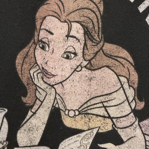 Disney Beauty and the Beast Booked Weekend Girls Slouchy Sweatshirt black - Picture 6 of 13